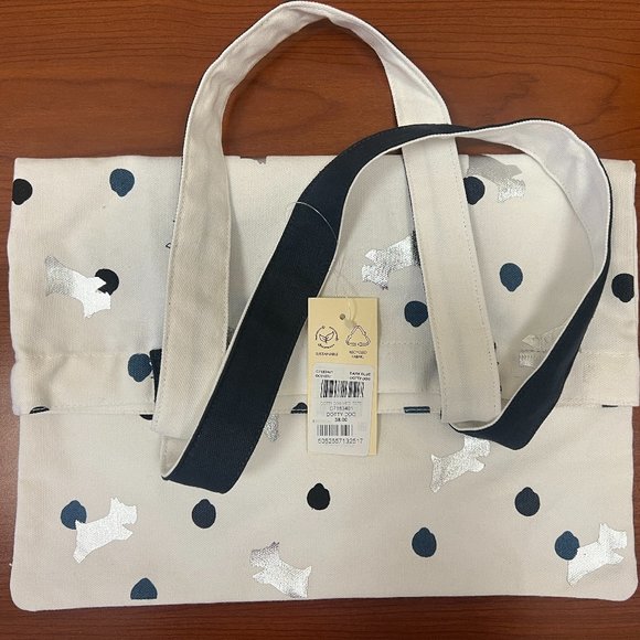 RADLEY Dotty Dog Cotton Canvas Shopper Tote Bag- NWT - Picture 2 of 8